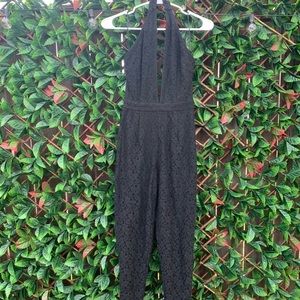 Missguided lace black backless jumper.